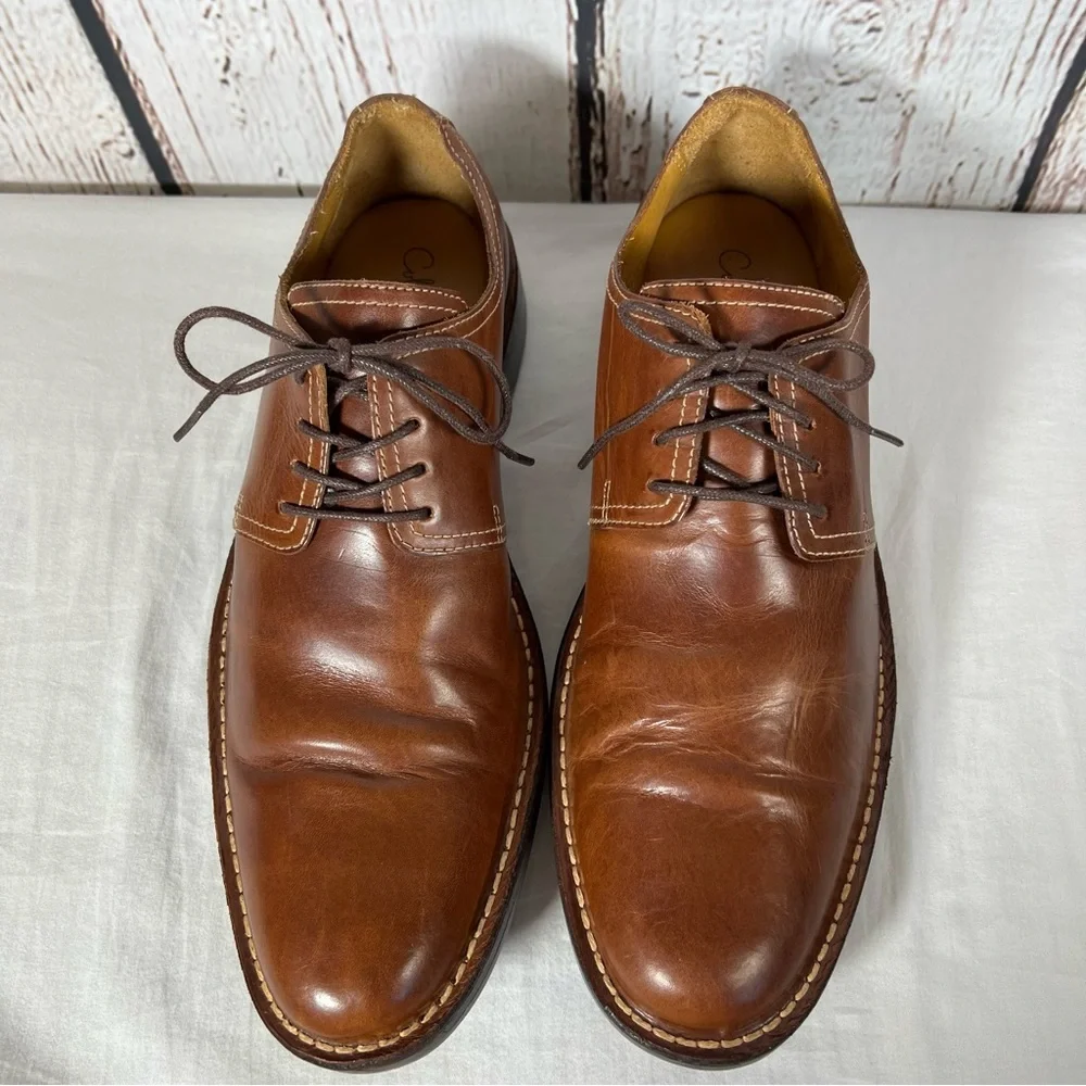 Cole Haan Brown Oxford Lace Up Leather Dress Shoes Size 9 US GUC